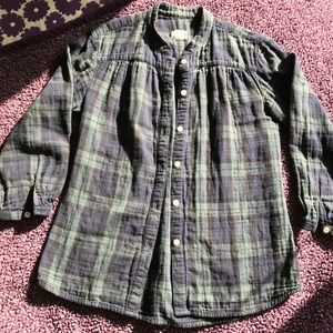 Bridge and Burn Collarless Flannel Shirt